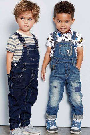 Denim Washed Dungarees (3mths-6yrs)